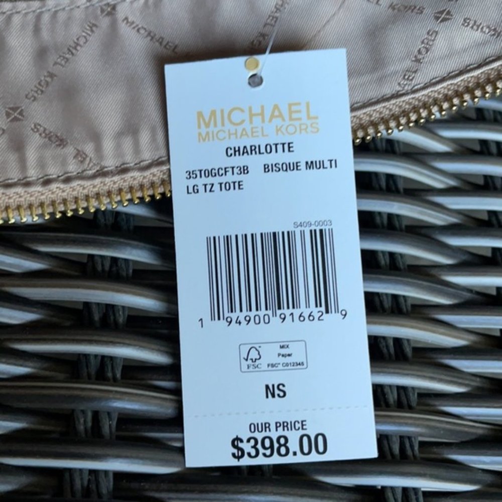 Michael Kors Charlotte Large Top Zip Tote - Picture 16 of 16